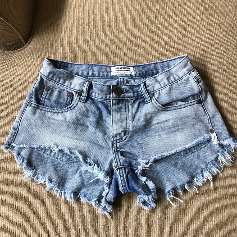One Teaspoon Bonita Jean Shorts in Rocky Sz 25